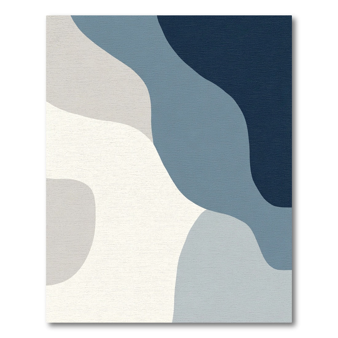 Calm Blue Gradient Organic Flow Rug
