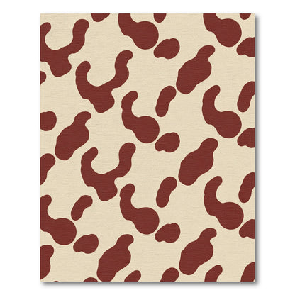 Brown Cow Spot Pattern Rug