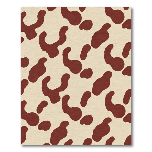 Brown Cow Spot Pattern Rug