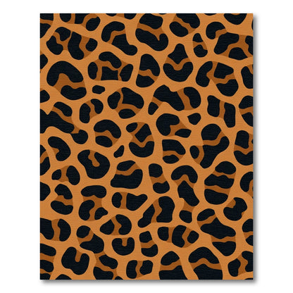 Bold Black Orange Animal Spots Rug