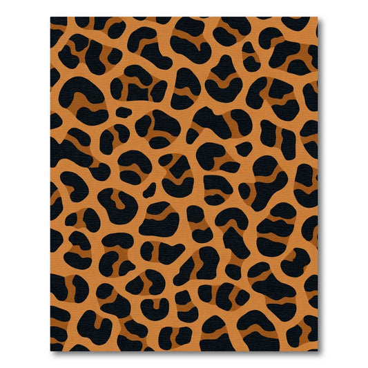 Bold Black Orange Animal Spots Rug