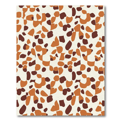 Earthy Terracotta Abstract Scatter Rug