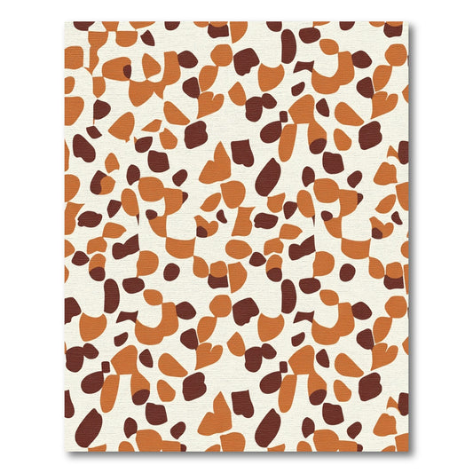 Earthy Terracotta Abstract Scatter Rug