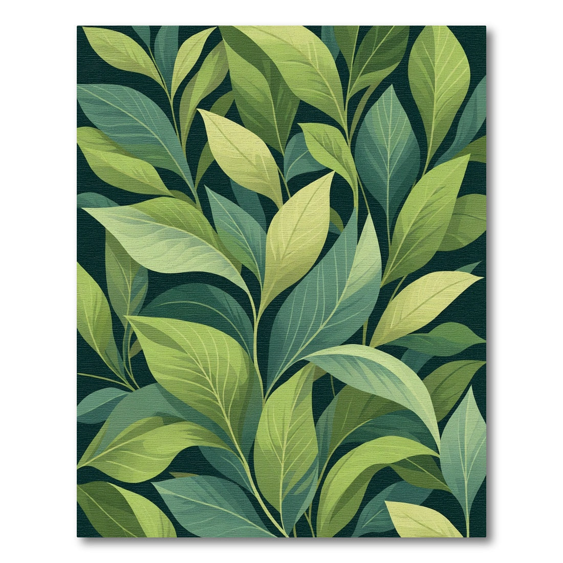 Vibrant Green Leafy Canopy Rug