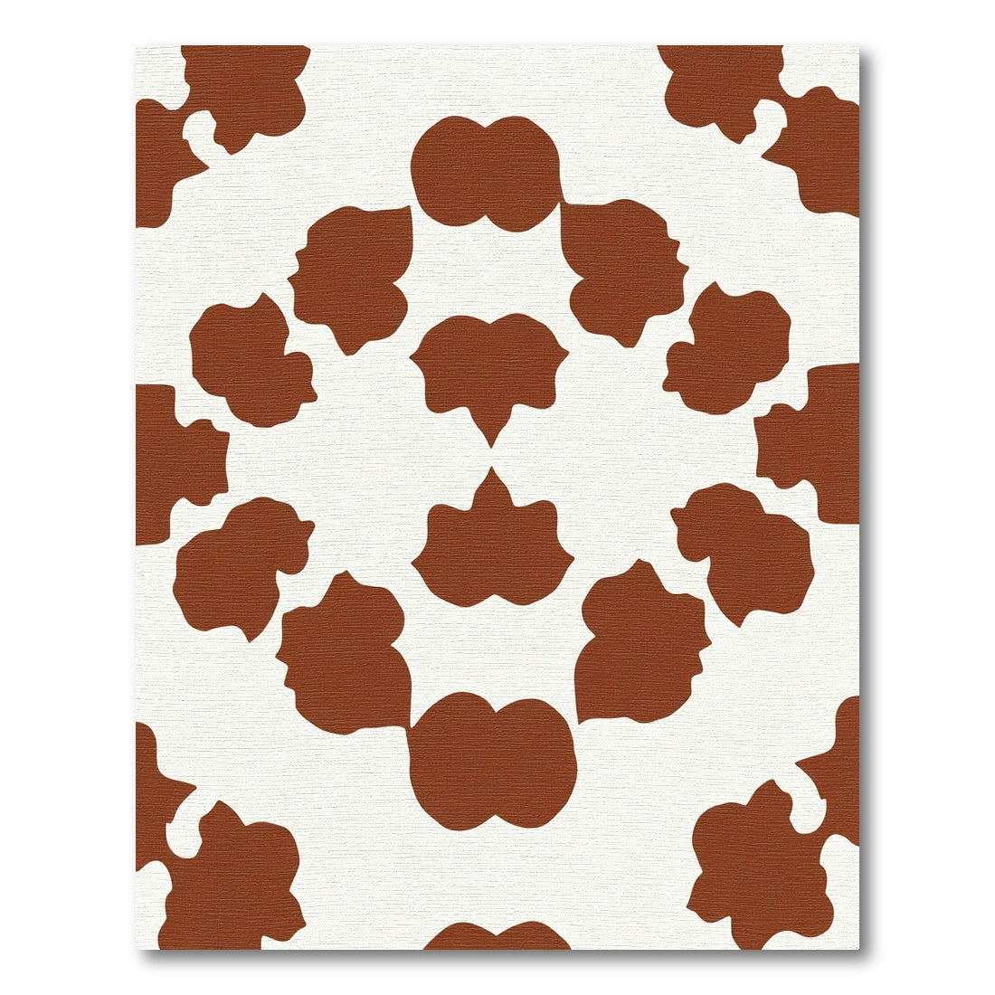 Brown and White Irregular Spots Rug