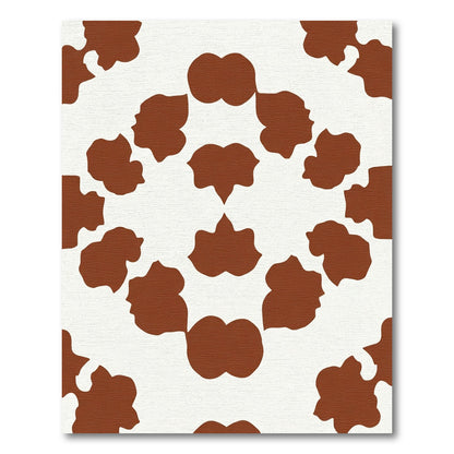 Brown and White Irregular Spots Rug