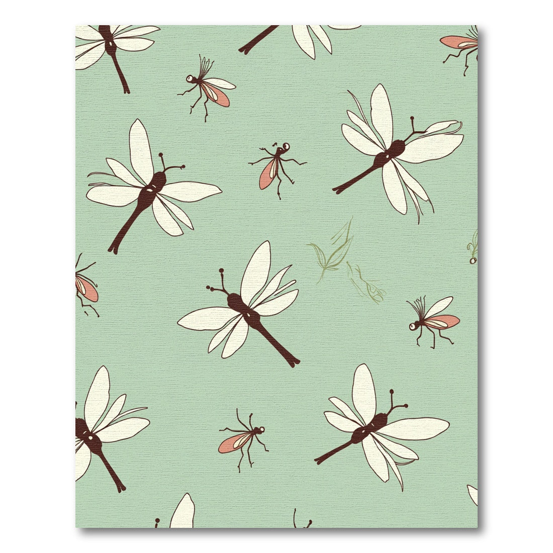 Cream Dragonfly And Insect Meadow Rug