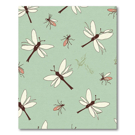 Cream Dragonfly And Insect Meadow Rug
