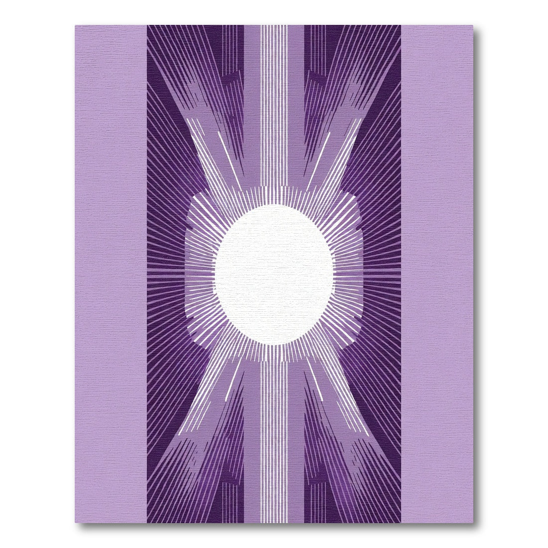 Radiant Purple Sunburst Medallion Rug