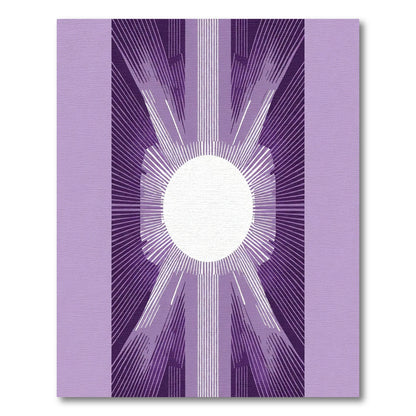 Radiant Purple Sunburst Medallion Rug