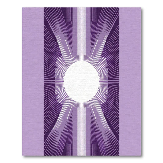 Radiant Purple Sunburst Medallion Rug