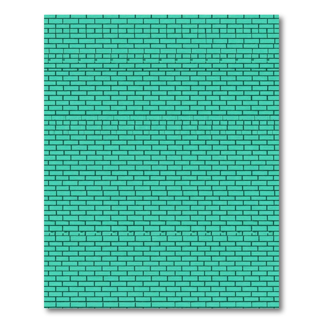 Aqua Brick Texture Repeating Pattern Rug