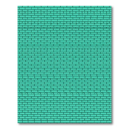 Aqua Brick Texture Repeating Pattern Rug