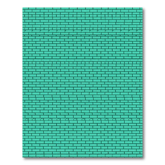Aqua Brick Texture Repeating Pattern Rug