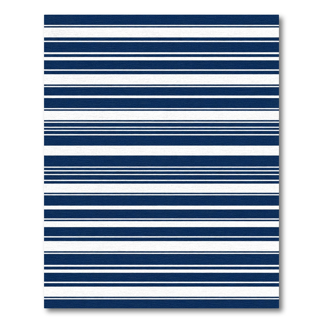 Deep Blue White Pinstripe Horizon Rug