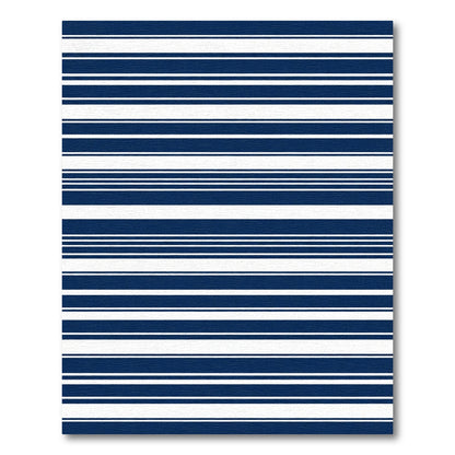 Deep Blue White Pinstripe Horizon Rug