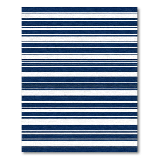 Deep Blue White Pinstripe Horizon Rug