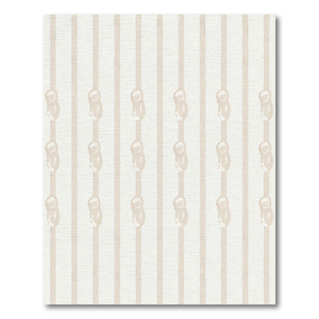 Neutral Beige Vertical Stripe Abstract Rug