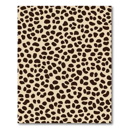 Brown Spotted Ochre Faux Fur Effect Rug
