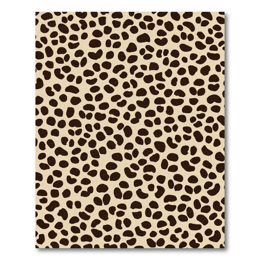 Brown Spotted Ochre Faux Fur Effect Rug