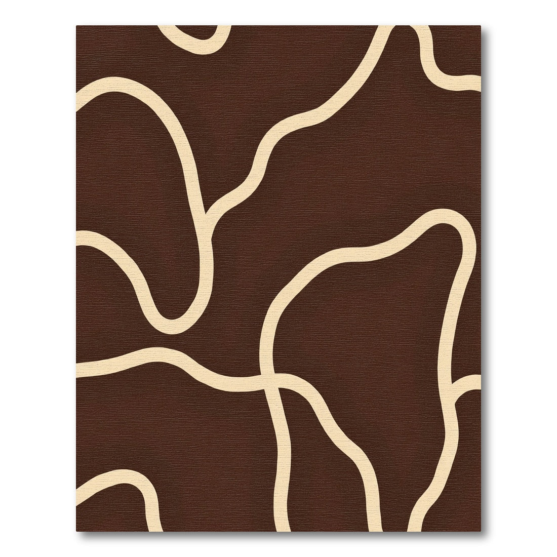 Dark Chocolate Cream Organic Flow Rug
