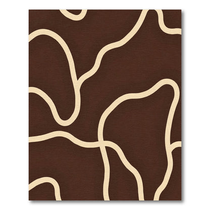 Dark Chocolate Cream Organic Flow Rug