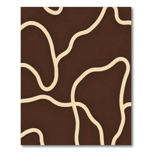Dark Chocolate Cream Organic Flow Rug