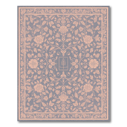 Blue Floral Vintage Area Rug
