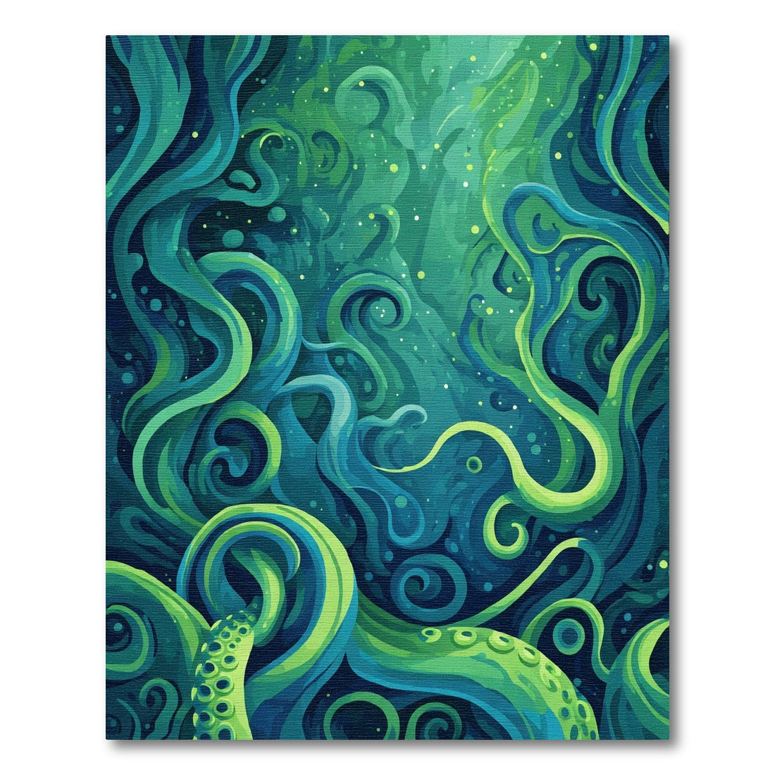 Deep Sea Swirls Organic Tentacle Rug
