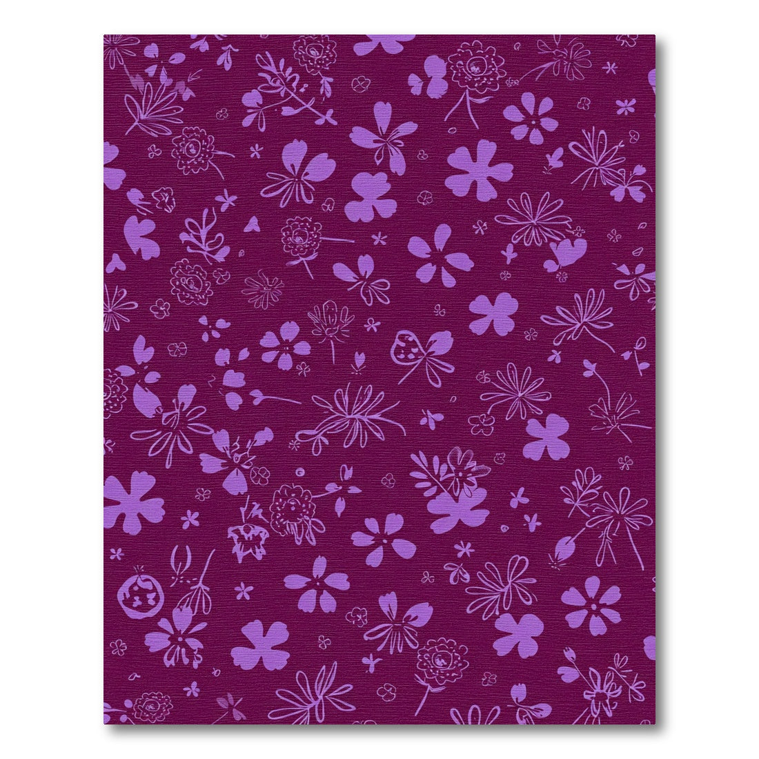 Purple Floral Meadow Collage Rug