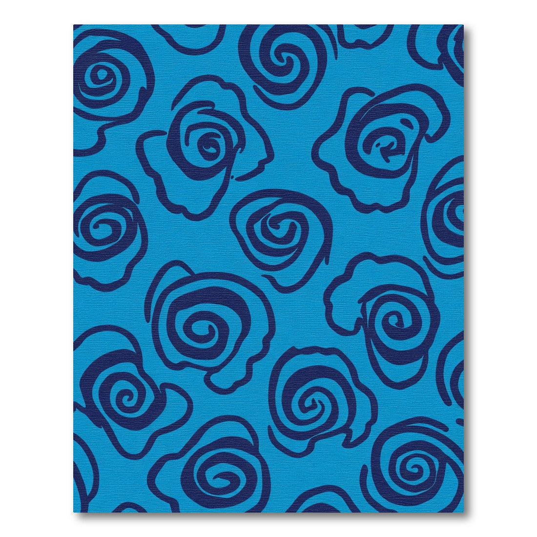 Bight Blue Swirl Rose Arrangement Rug