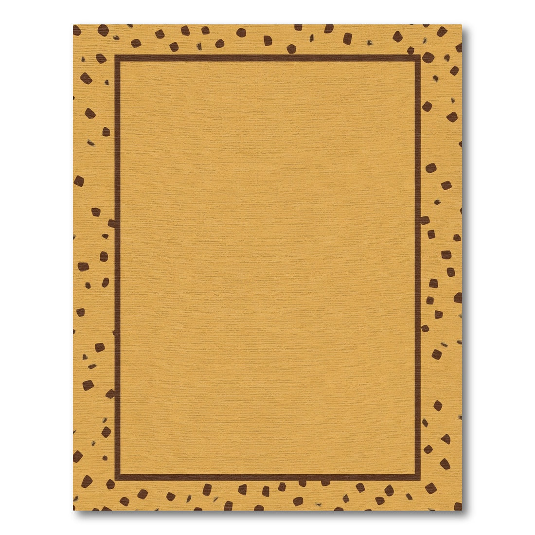 Desert Brown Scattered Spots Border Rug