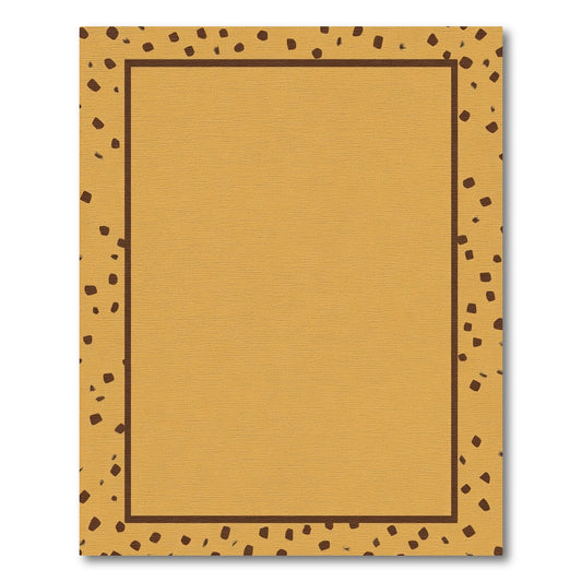 Desert Brown Scattered Spots Border Rug