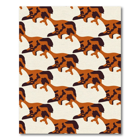 Amber Ochre Abstract Organic Rug