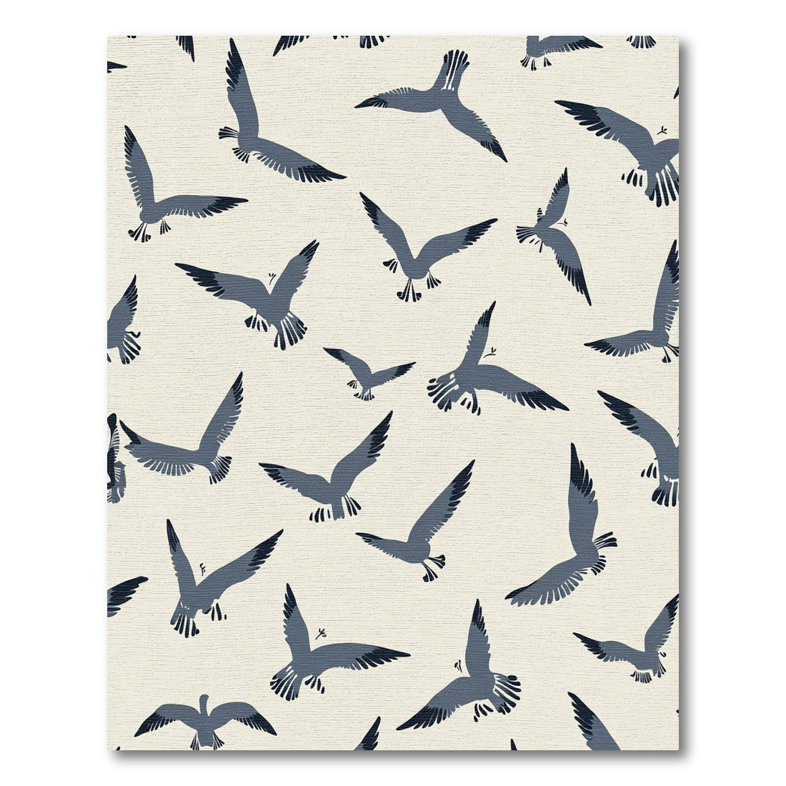 Navy Birds Flying Abstract Composition Rug