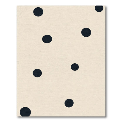 Creamy Beige Scattered Dark Circles Rug