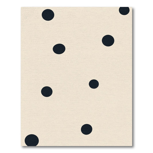 Creamy Beige Scattered Dark Circles Rug