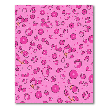 Pink Animalistic Spots And Circles Rug