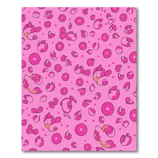 Pink Animalistic Spots And Circles Rug