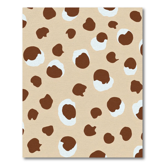 Brown White Organic Spots Rug