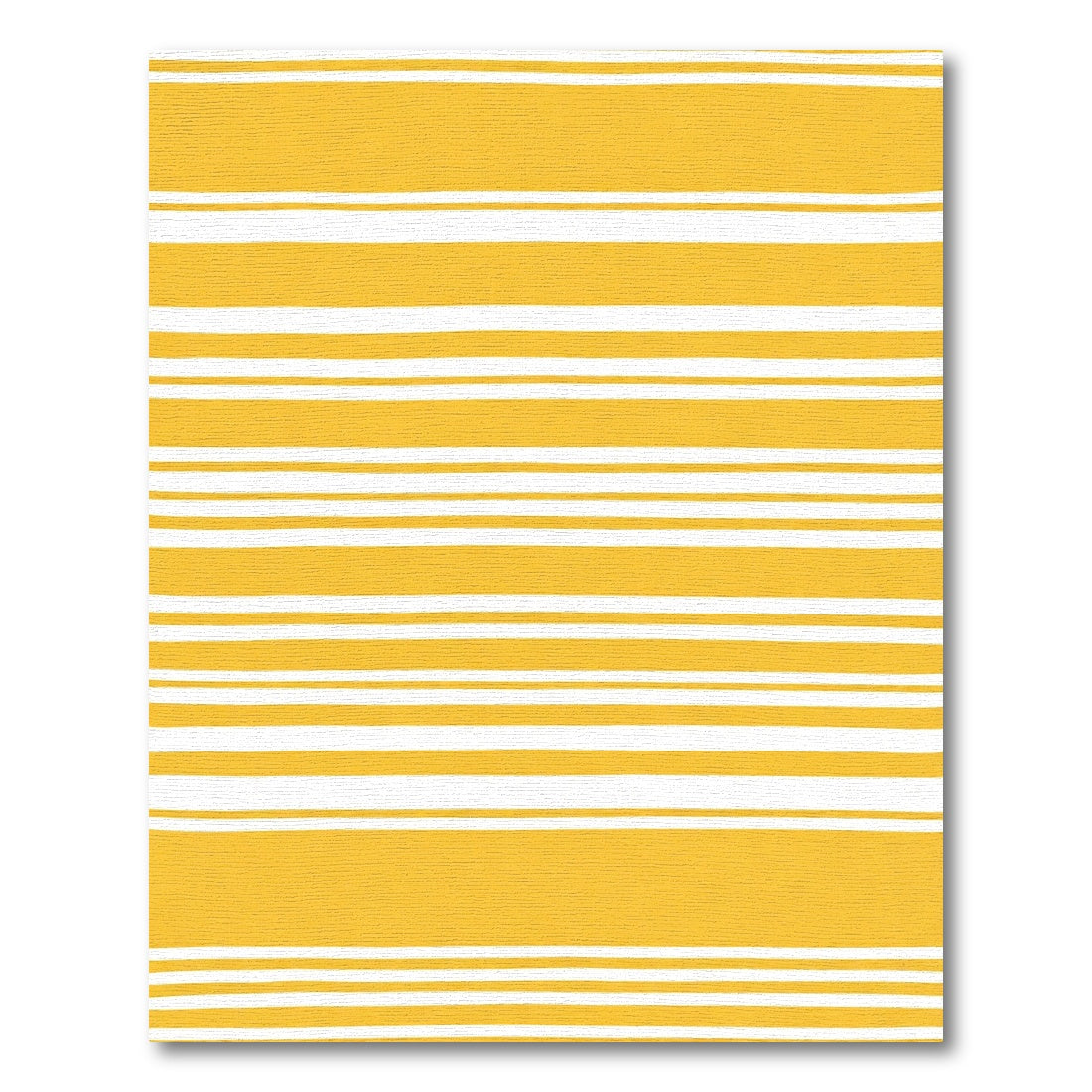 Golden Yellow Hand Drawn Stripes Rug