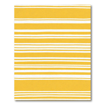 Golden Yellow Hand Drawn Stripes Rug