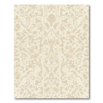 Neutral Cream Arabesque Scrollwork Rug