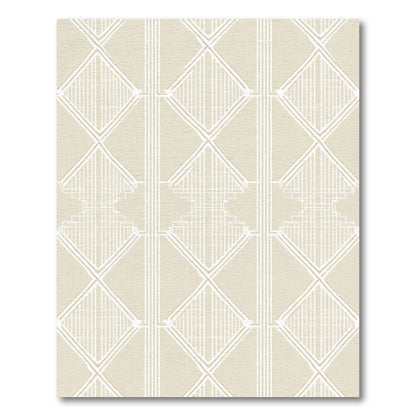 Geometric Diamond Lattice Cream Rug