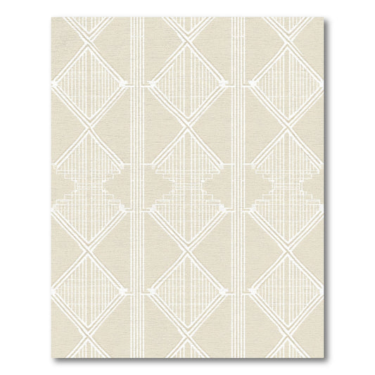 Geometric Diamond Lattice Cream Rug