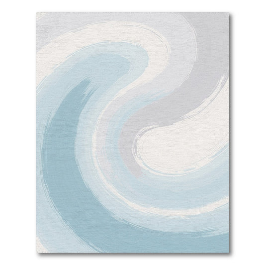 Abstract Blue Gray Swirl Rug