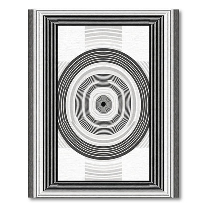Monochromatic Concentric Geometric Border Rug