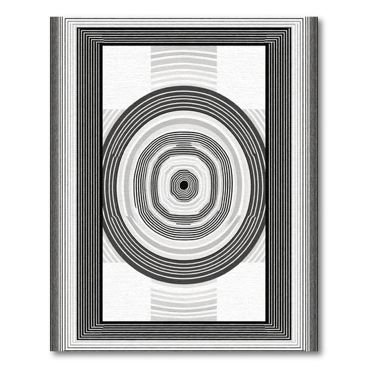 Monochromatic Concentric Geometric Border Rug