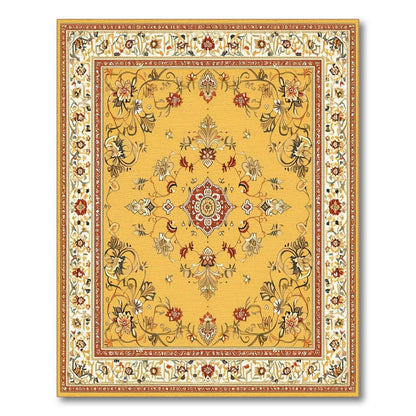 Yellow Floral Vintage No. 28 Area Rug