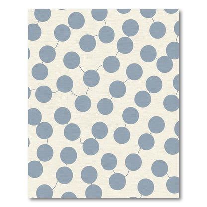Subtle Blue Connect Dots Pattern Rug